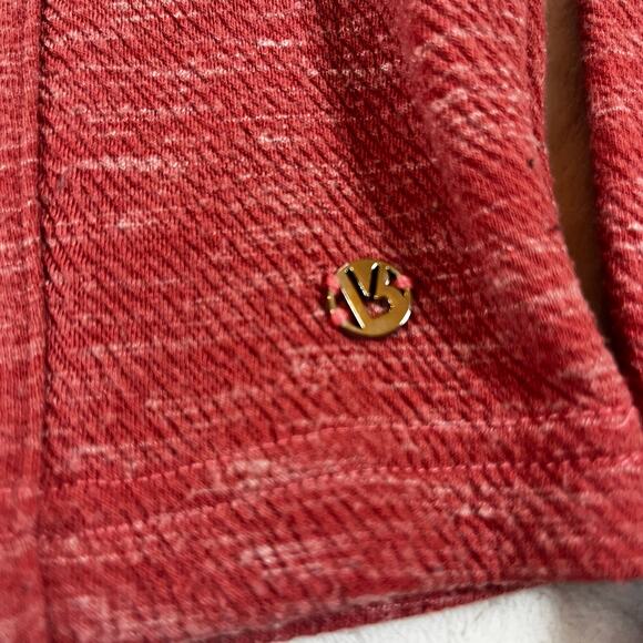 BUFFBUNNY Goal Digger LS Crop Pullover Top W/Thumbholes Sz XS In Salmon Color - Picture 4 of 6